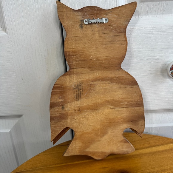 Handmade wooden owl wall hanger key holder - Picture 4 of 4